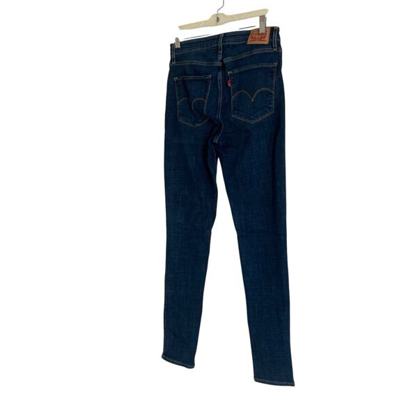 Levis 721 Blue Story High Rise Skinny Dark Wash Tailored Stretchy Jeans Size 29 - Picture 4 of 15